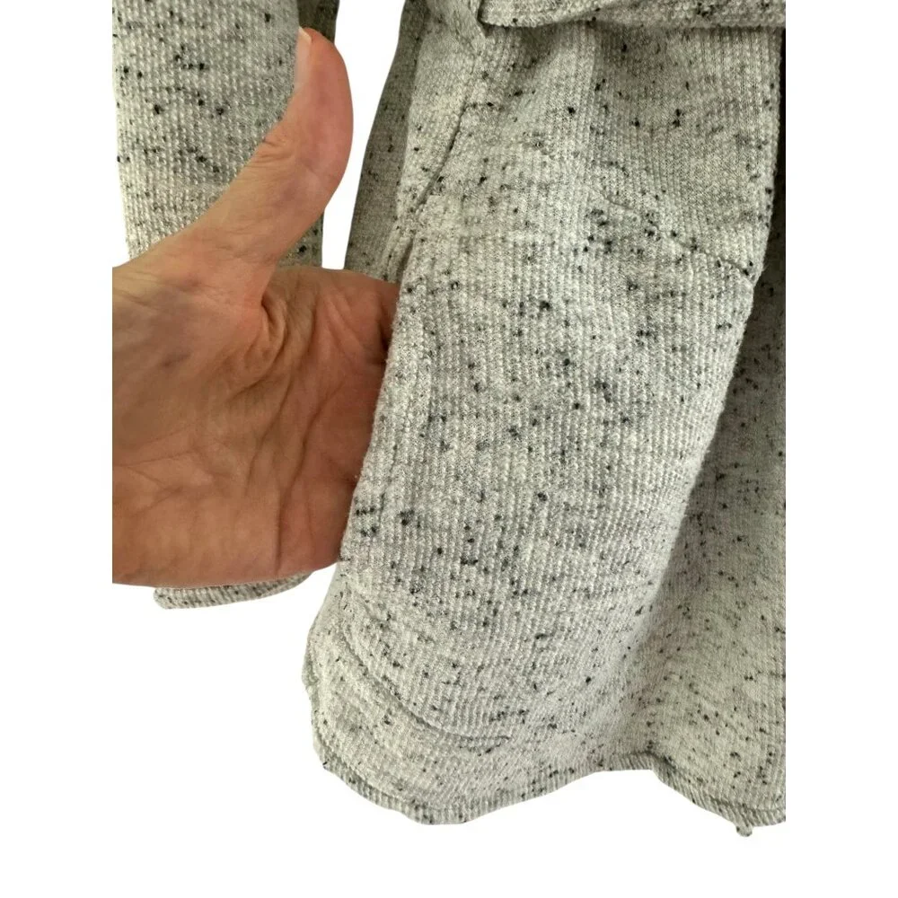 Purejill J. Jill Gray Tie Waist‎ Waterfall Cardigan Sweater w/Pockets Size MP